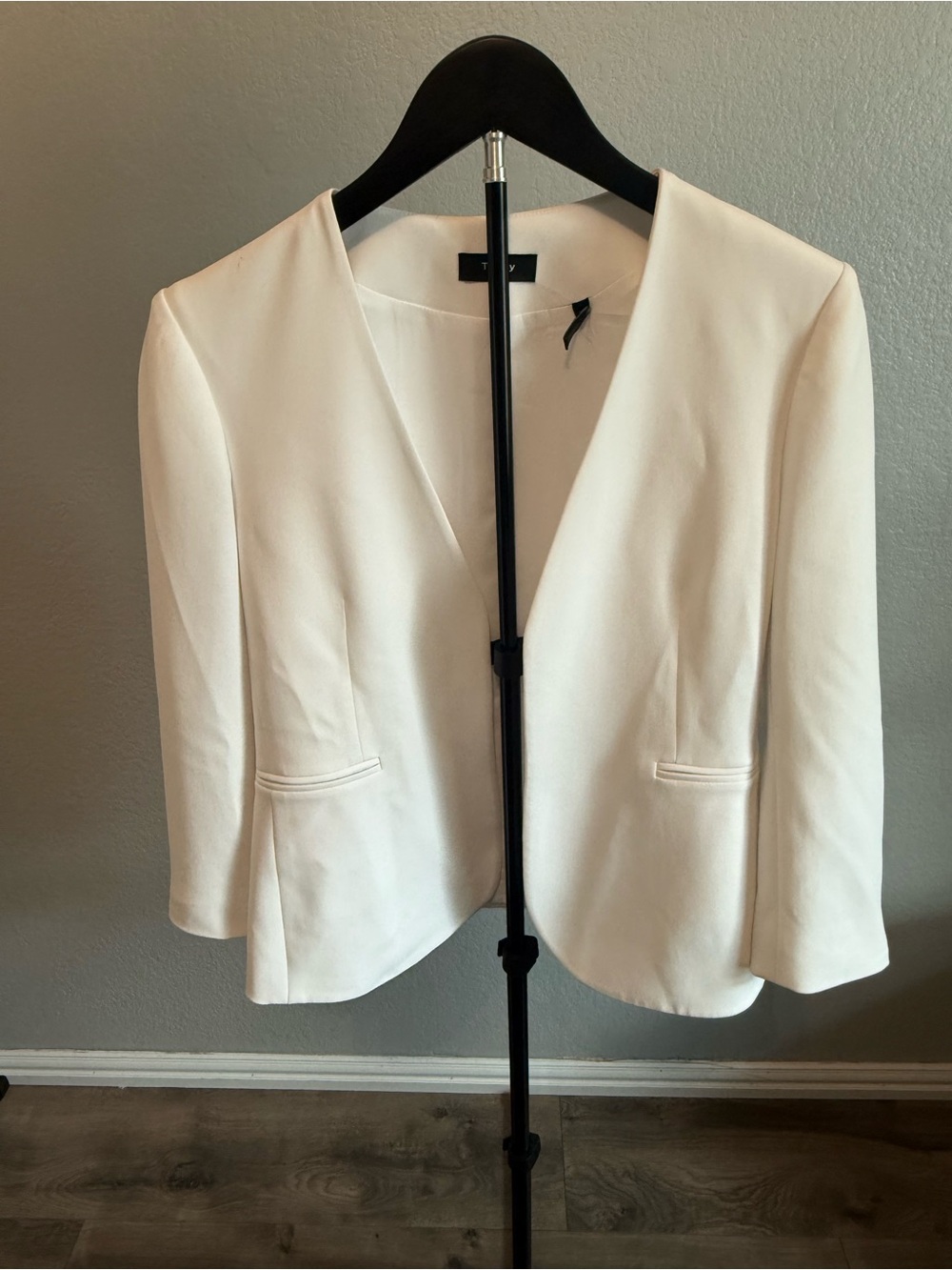 Theory White Open-Front Women's Blazer